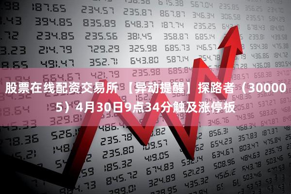 股票在线配资交易所 【异动提醒】探路者（300005）4月30日9点34分触及涨停板